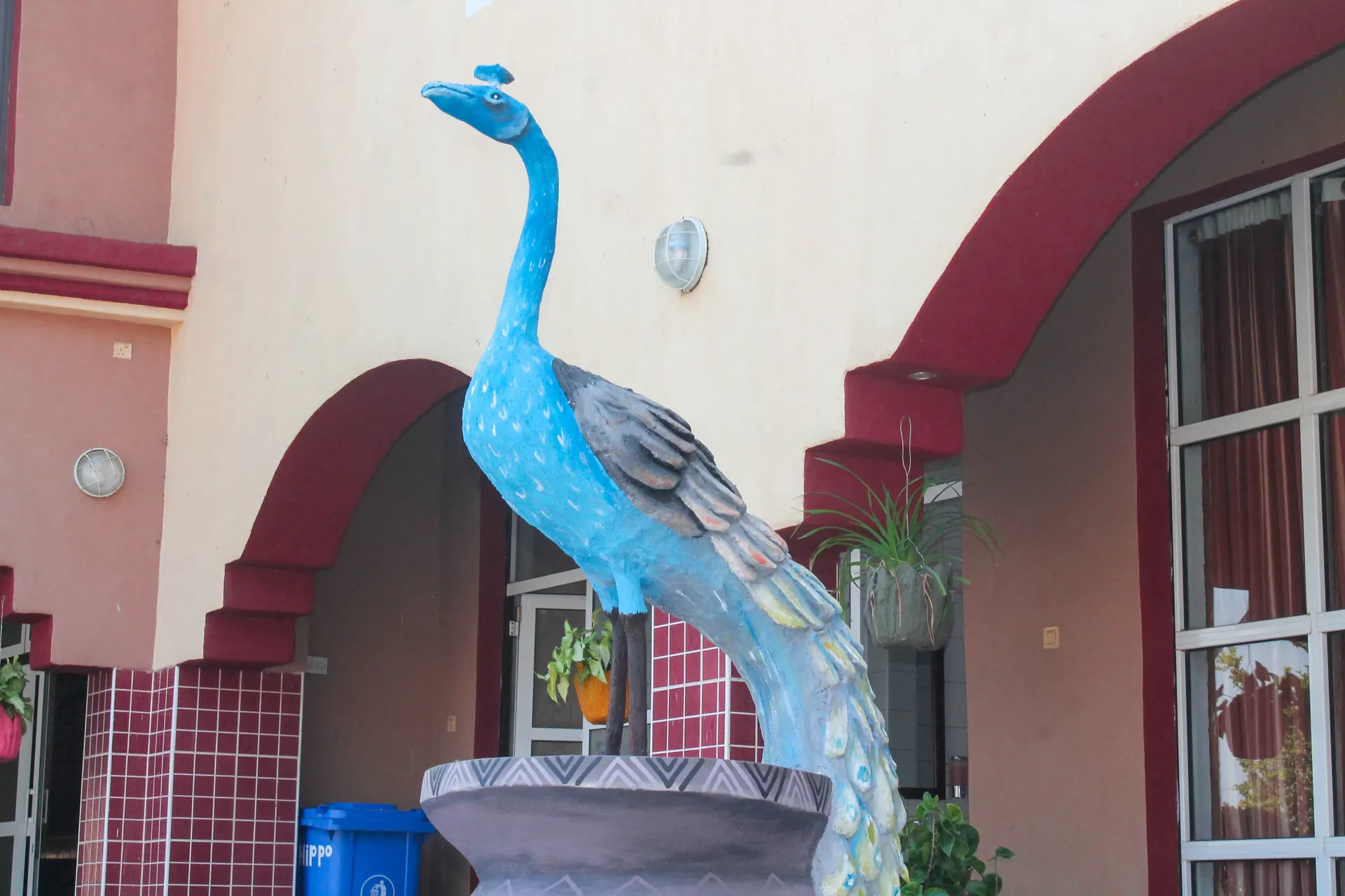peacock statue